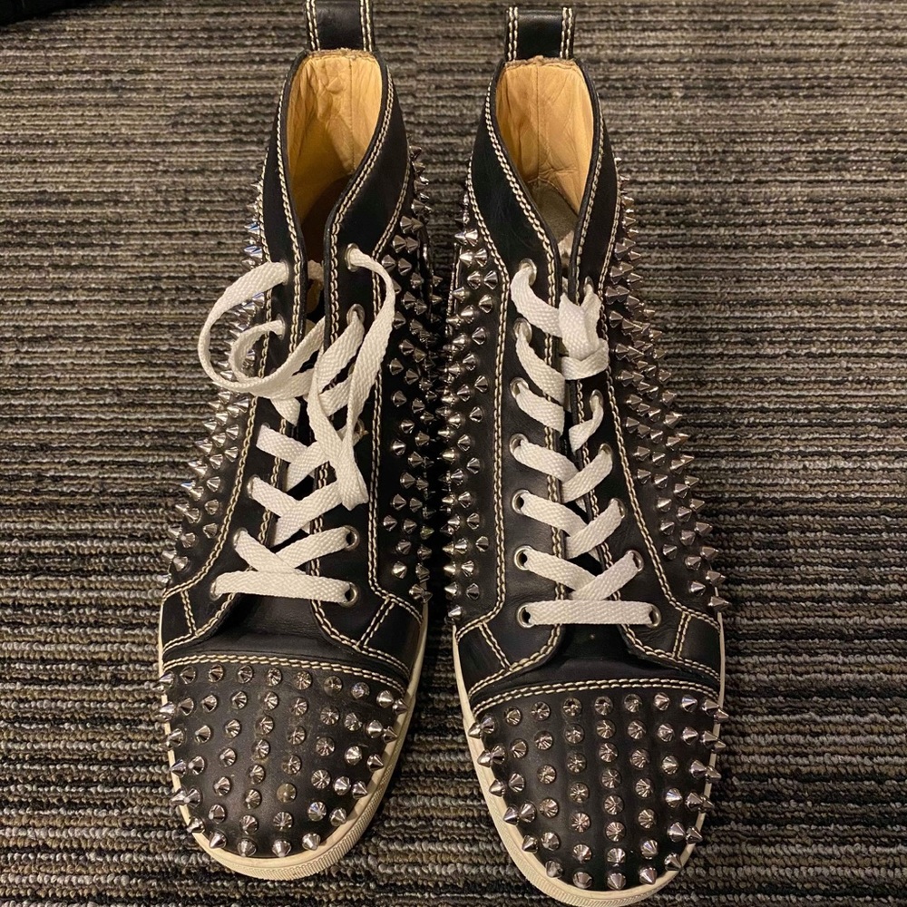 Christian louboutin men’s Black louis spikes